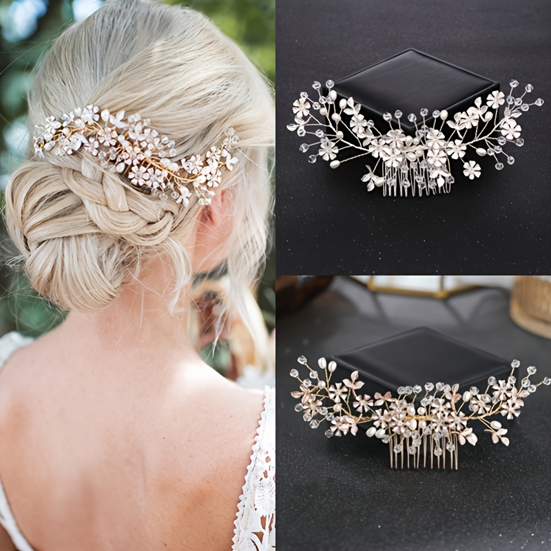 Crystal Flower Bridal Hair Comb Wedding Hair Accessories