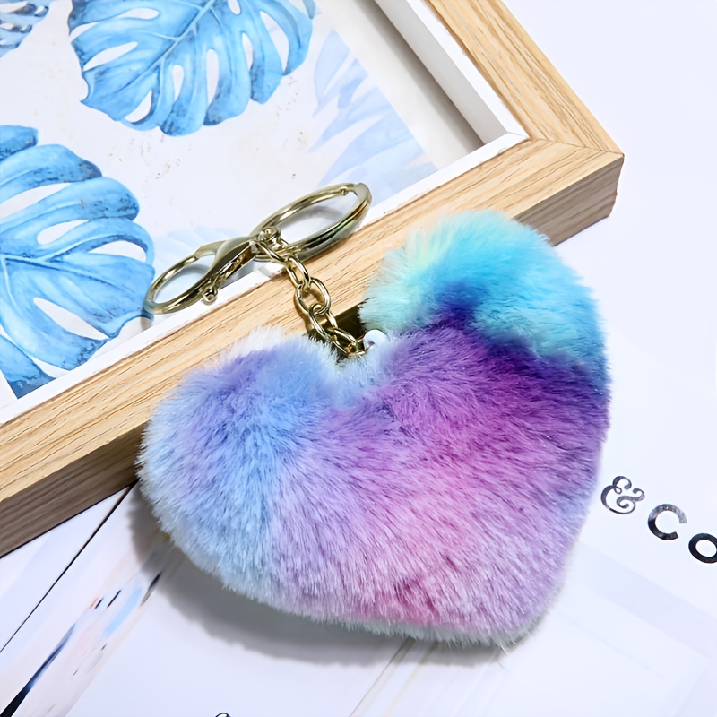 NOLITOY 2pcs Fur Ball Key Chain Fuzzy Ball Keychain Bag Hanging Keychain  Design Keychain Puff Keychain Bag Pendant Kid Toy Pompom Key Chains  Imitation