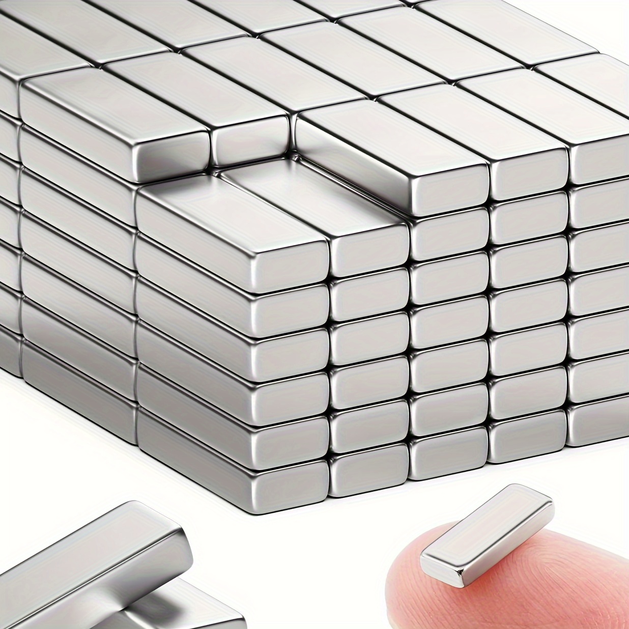 

Value Pack 100pcs Small Neodymium Magnets Bar, 10x5x2mm Rare Earth Magnets Rectangular Neodymium Magnets