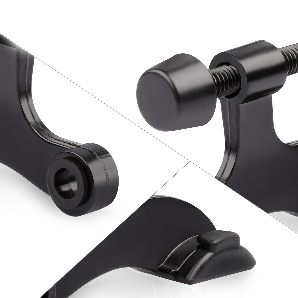 2 Pack Hinge Pin Black Door Stopper,adjustable Deluxe Heavy Duty