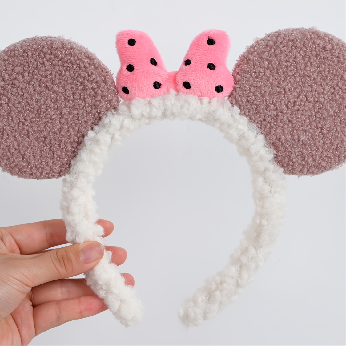 Mouse Ears Headband Flower Hair Hoops for Party Makeup