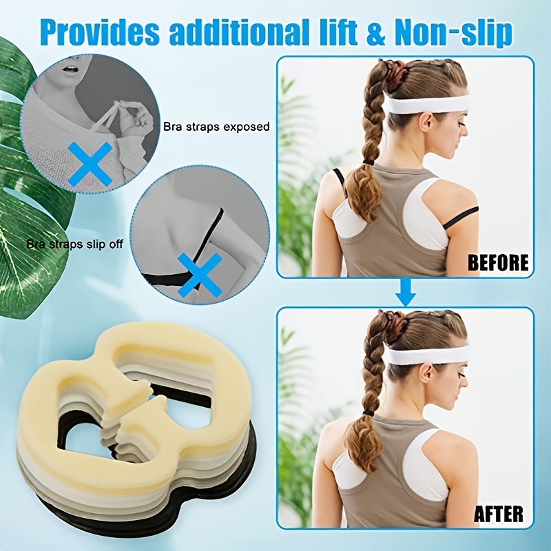4 PCS Anti Slip Straps Clips Holder Bra Women Non-Slip Adjustable Bra Rope  Back