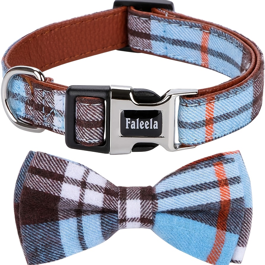 Cute Soft Girl Dog Collar With Bow, Bowtie Dog Collar For Boy Dog