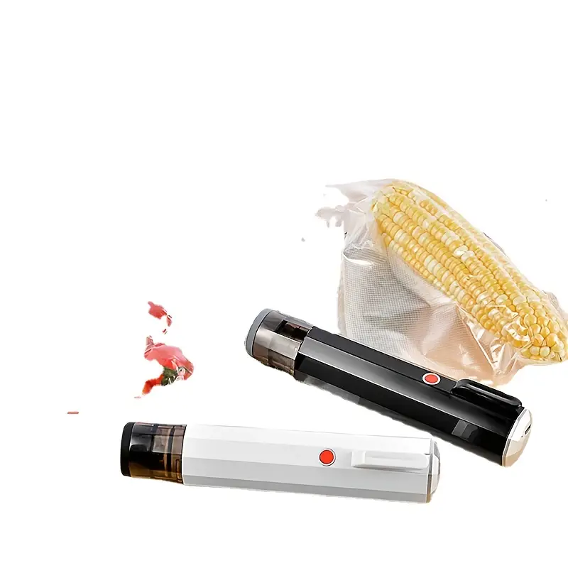 handheld vacuum sealer portable food vacuum sealing machine rechargeable lithium battery carry on type for home with 5 reusable bags details 2