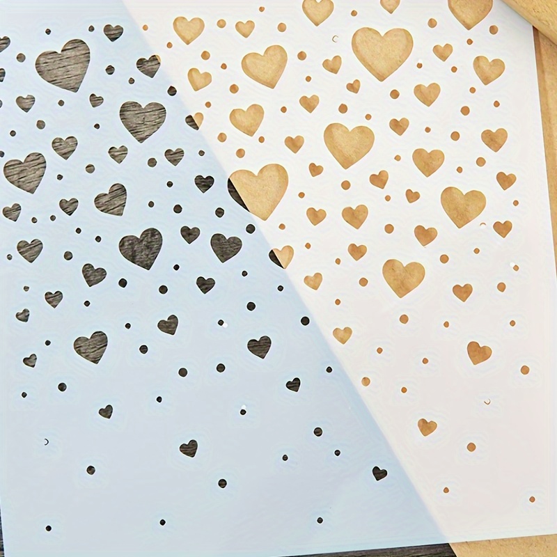 

Clear Plastic Falling Hearts , Reusable , Diy Scrapbooking Painting, Album Decor,