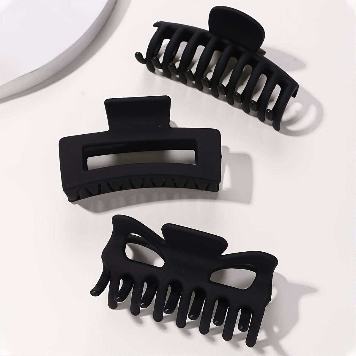 3pcs Large Hair Clips For Thick Hair Black Strong Hold Grip Hair Jaw Clip  For Thick Hair Accessories For Beach Daily Party - Beauty & Personal Care -  Temu