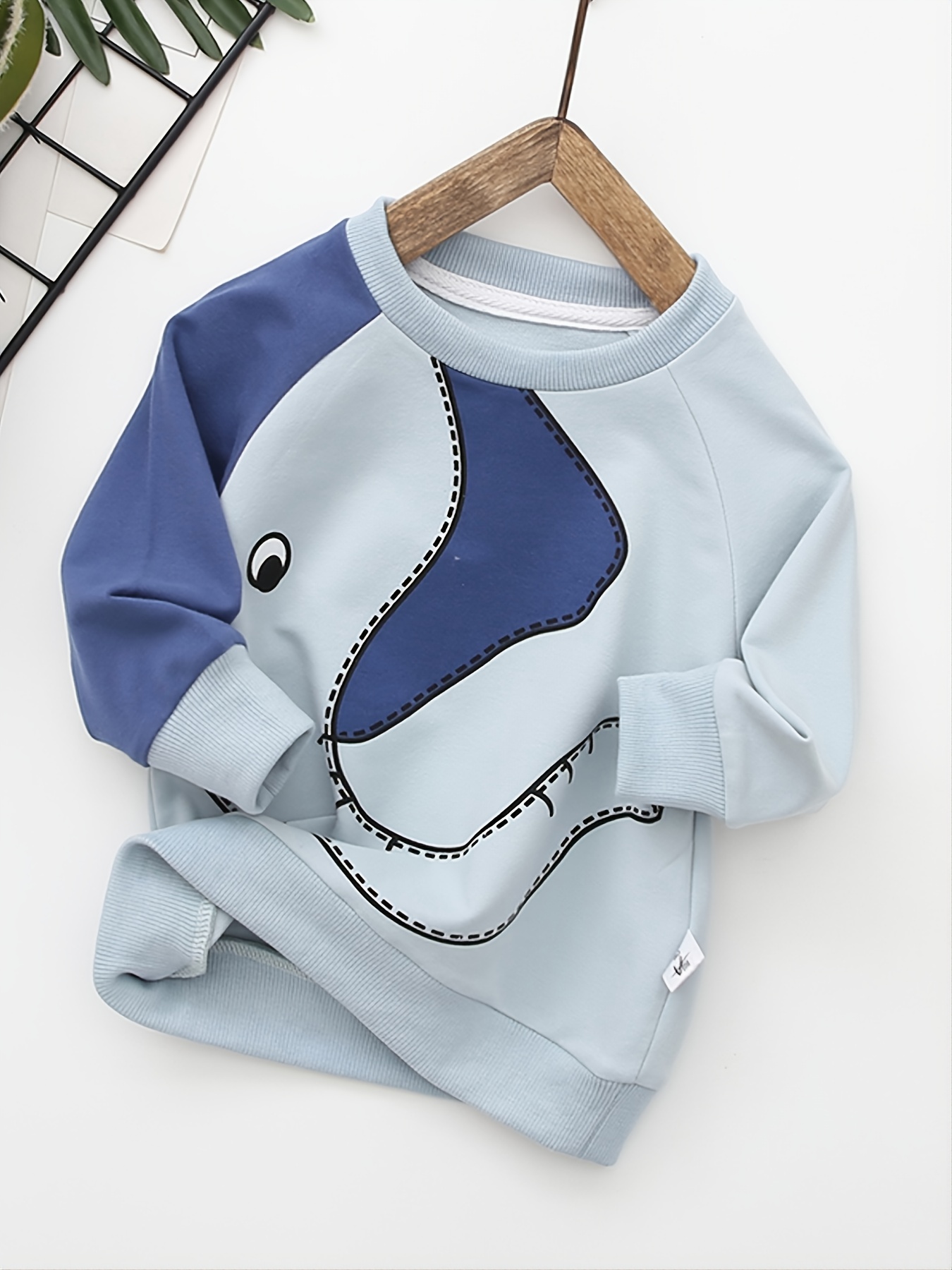 Boys Elephant Print Long Sleeve Sweatshirt