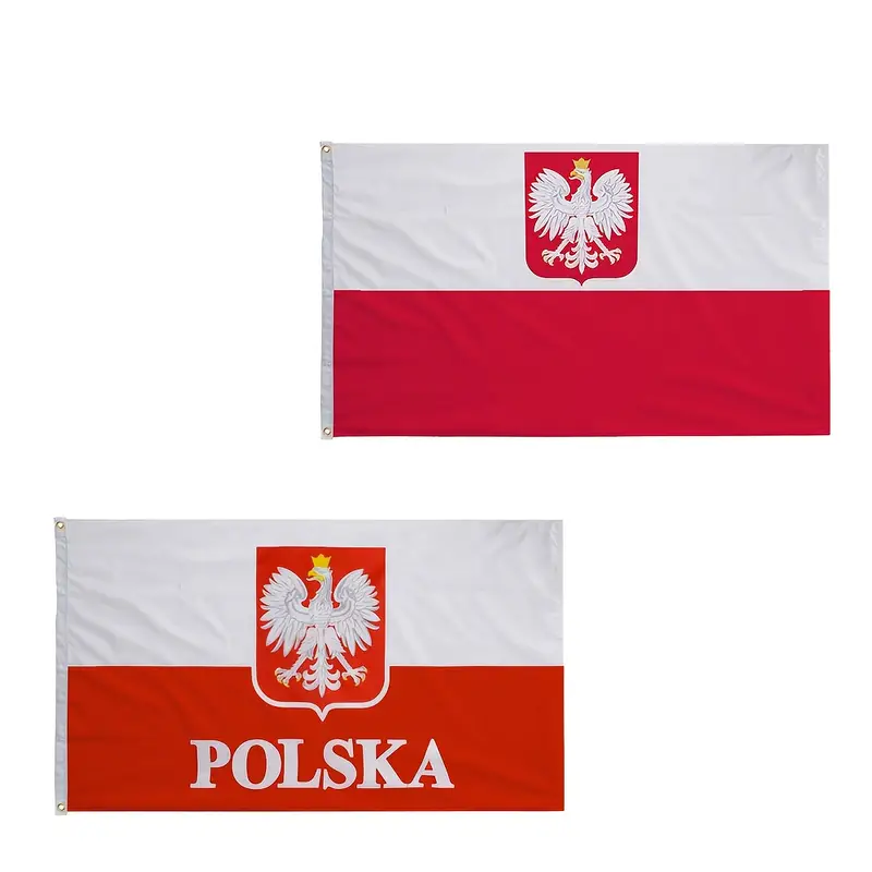 1pc Double Face Imprimé POLSKA Eagle Pologne Drapeau - Temu France