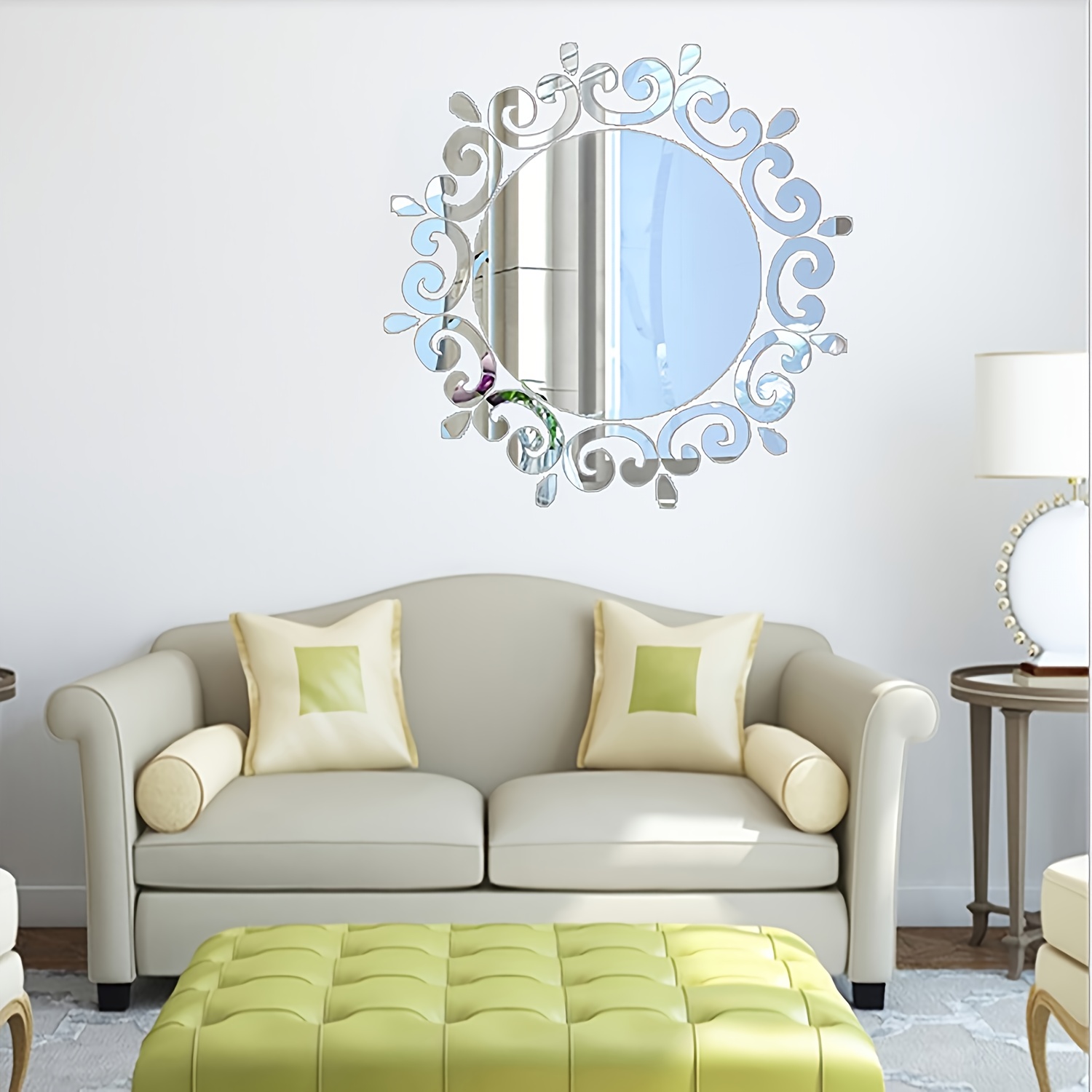 Floral Mirror Wall Stickers Sun Flower Shaped Acrylic Non - Temu