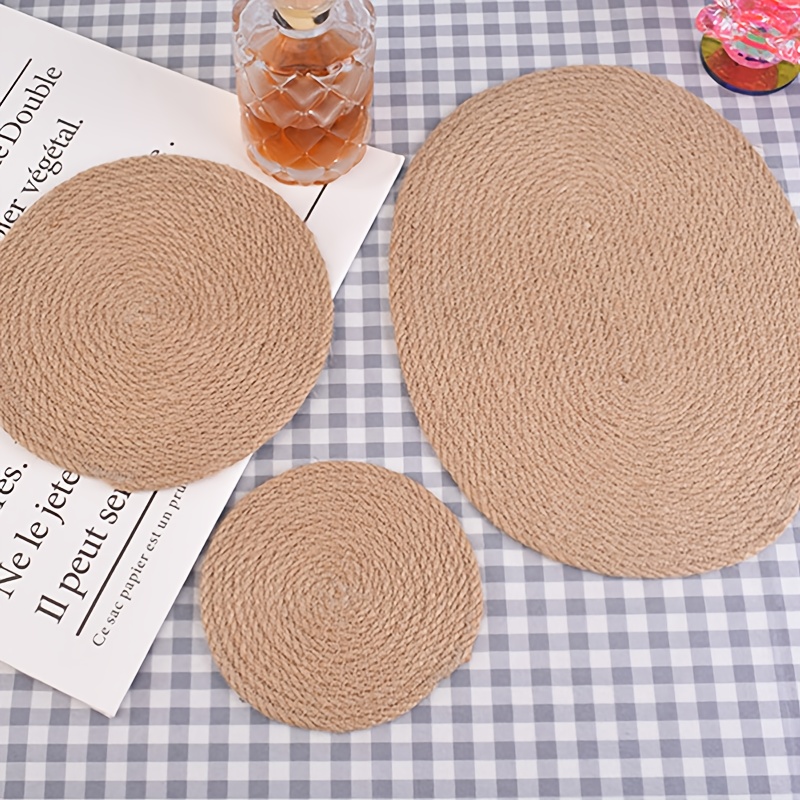 1 set of thickened cotton and linen heat insulation mat kitchen
