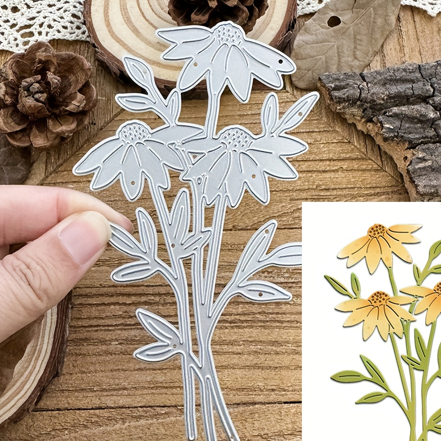 

Daisy Bouquet Metal Cutting Dies For Scrapbooking - Diy Craft Embossing Tool, Paper Craft Knife Mould, Stamping Supplies Metal Flower Cutting Dies Floral Dies For Paper Crafting