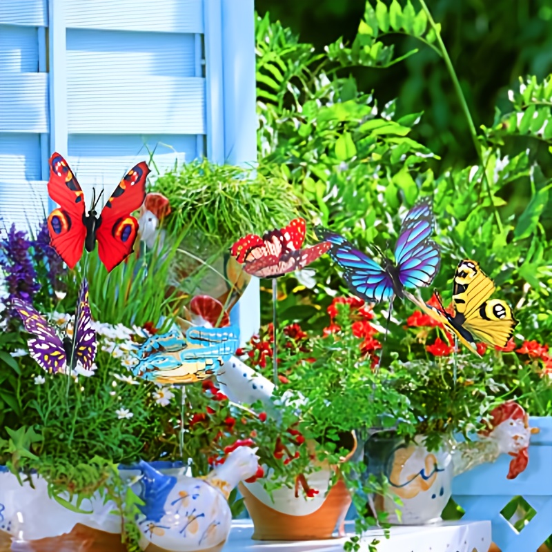 Butterfly Decoration Stakes Waterproof Garden Butterfly - Temu