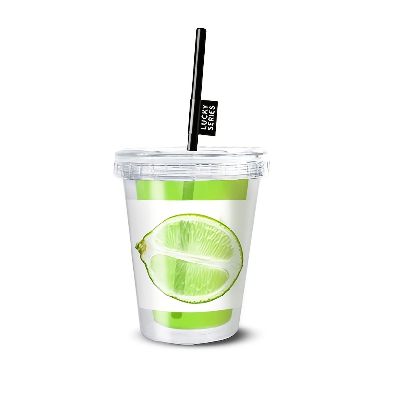 16.23oz Ins Double Layer Tumbler Water Drinking Cup With Straw Bottle Cute  Colourful Reusable Plastic Gift Present Hadiah