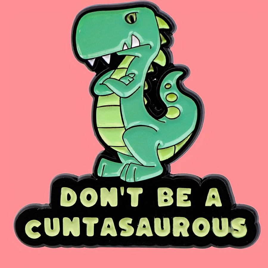 

Dmlsky Funny Dinosaur Enamel Pin - Zinc Alloy, Mixed Colors, Backpacks, Collars & Hats - Unique Gift Idea