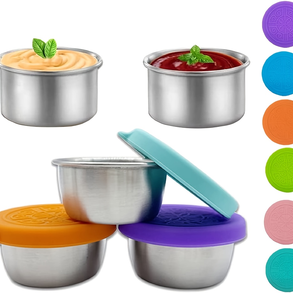 1pcs Salad Dressing Container To Go Reusable Stainless Steel Sauce