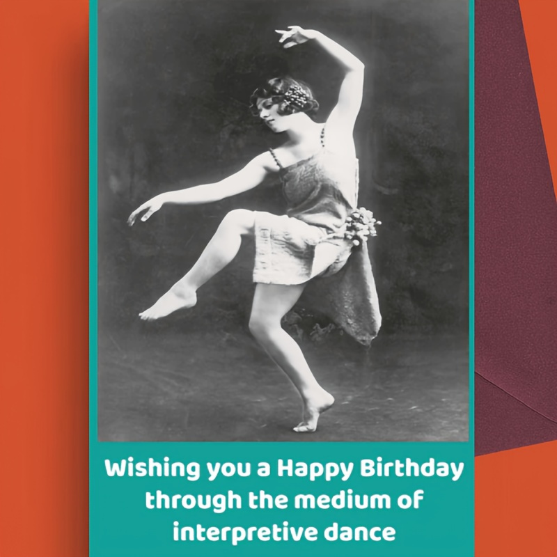 

Interpretive Dance Birthday Greeting Card - Family & Friends, Everyday Office Supplies