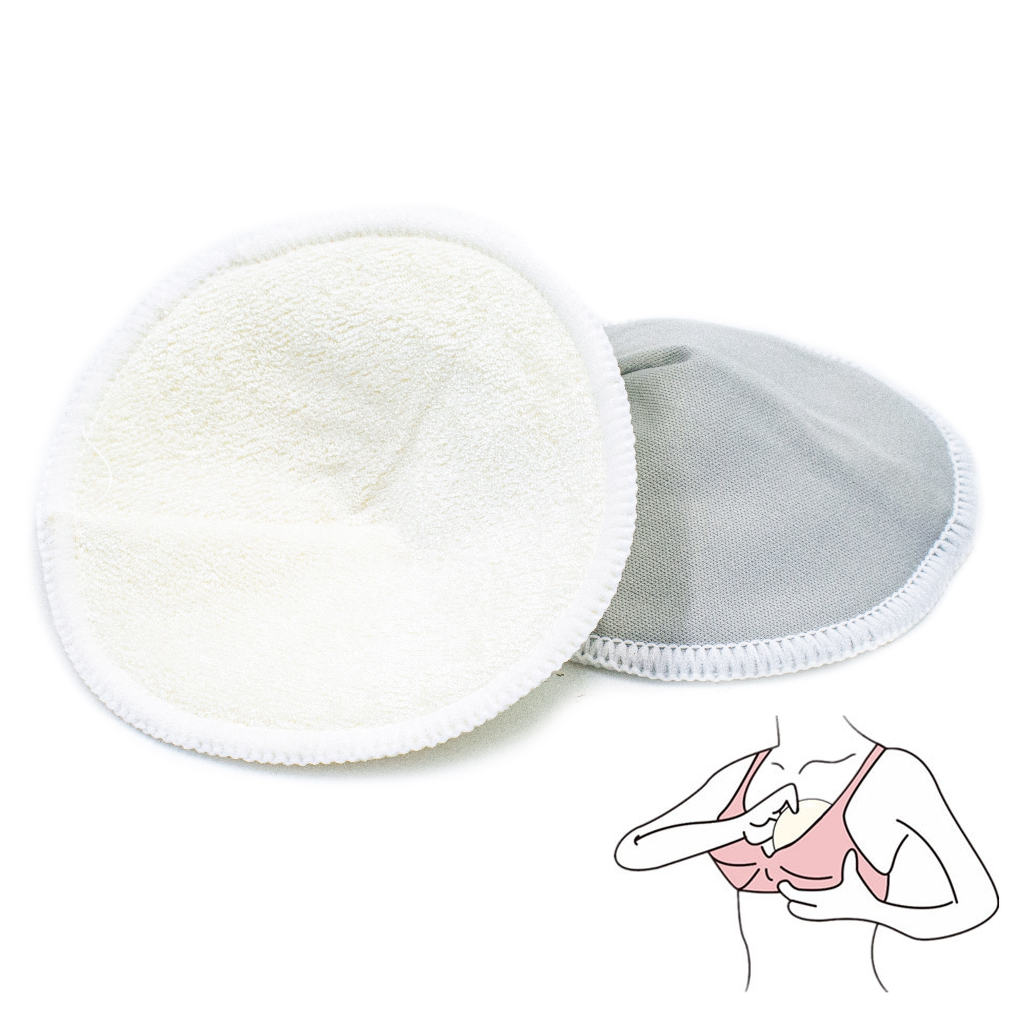 4 Pcs Skin-friendly Breast Pads Anti-overflow Nursing Pad