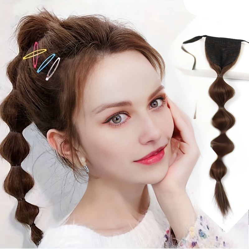 HSMQHJWE Lace Front Extension Ponytail inch Hair Extensions Bubble Heat 23  wig Human Braiding Hair for Braids 