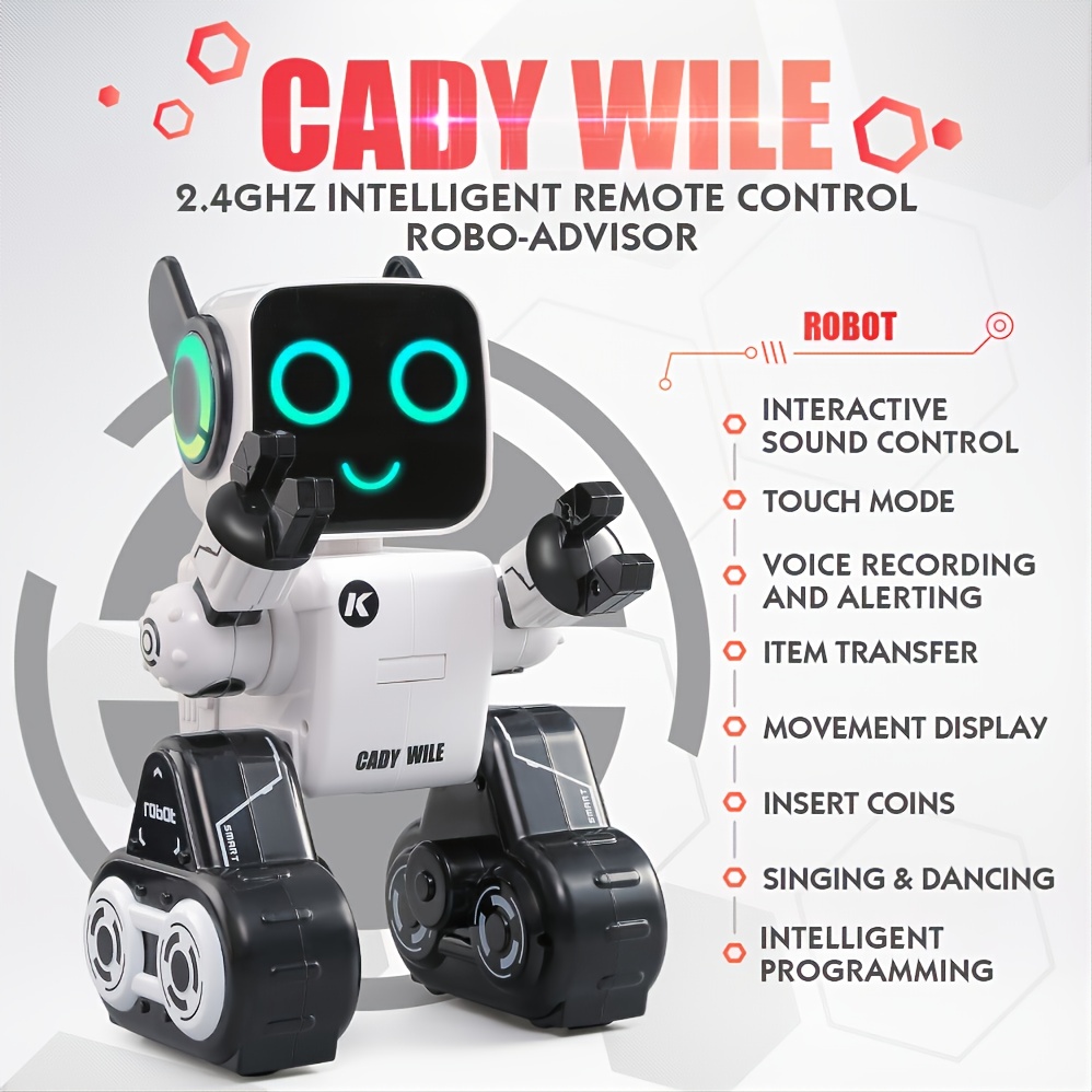 R4 Robot Jouet Intelligent Sens Inductif Robot Télécommandé Conseiller  Tirelire Cadeau Pour Enfants Jouets Éducatifs - Temu France