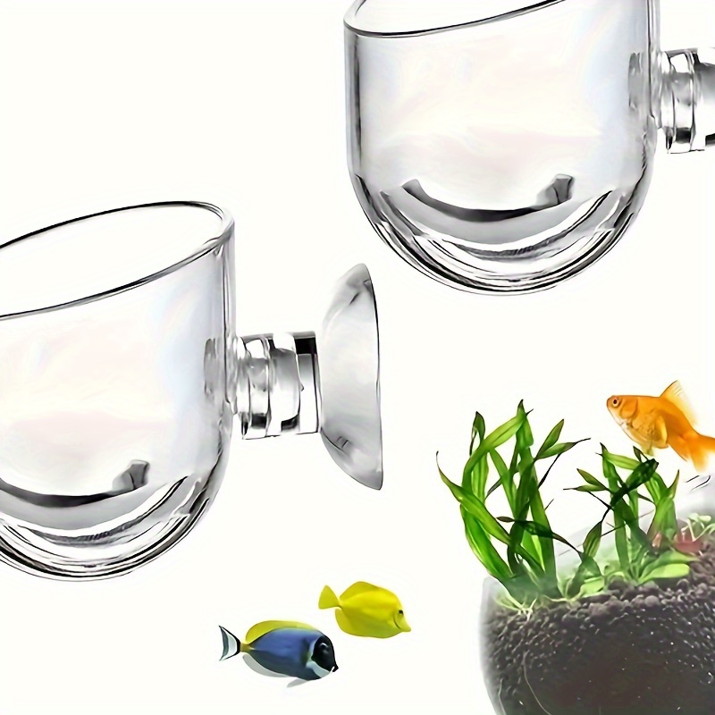 

5pcs Clear Aquarium Plant Pots With Suction Cups, Multi-use Fish Plant Holder, Plastic Aquatic Planter, Feeder For Fish Tanks And Home Aquarium Decor