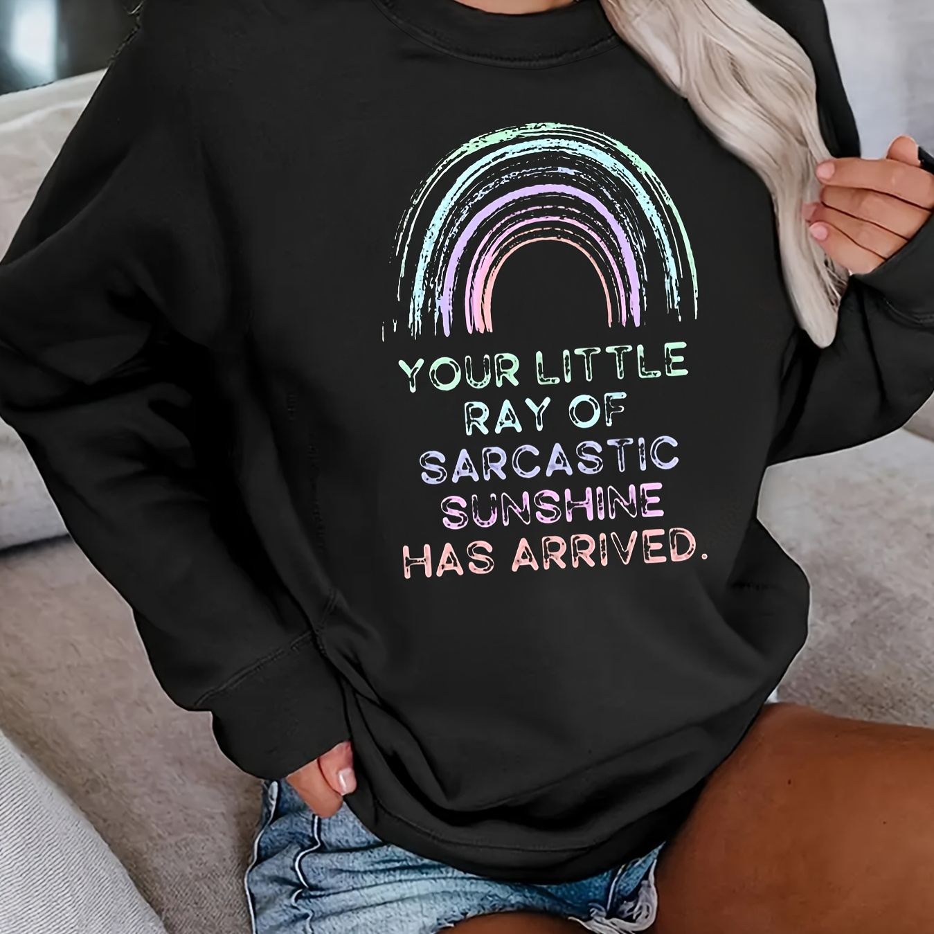 

Women's Striped Sweatshirt - Long Sleeve For Fall & , , For