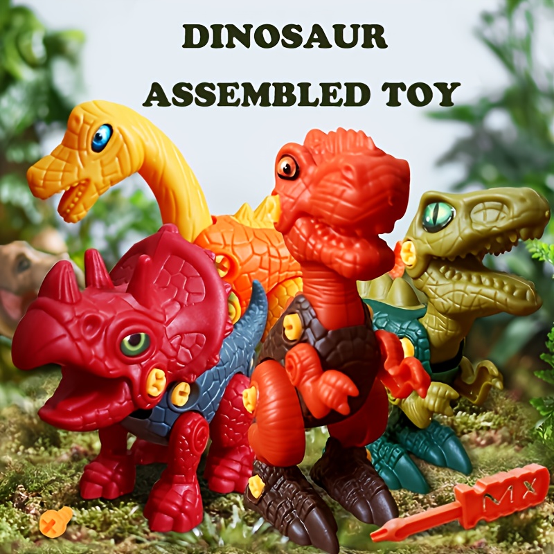 Jouets de dinosaures à démonter, 4 pièces, bricolage, Construction