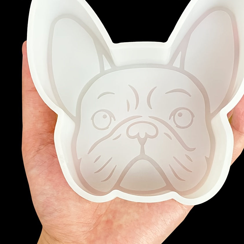 French Bulldog Ice Mold 4 Cavity Bulldog Dog Shape Ice Cube Molds Reusable  Fun Shape Ice