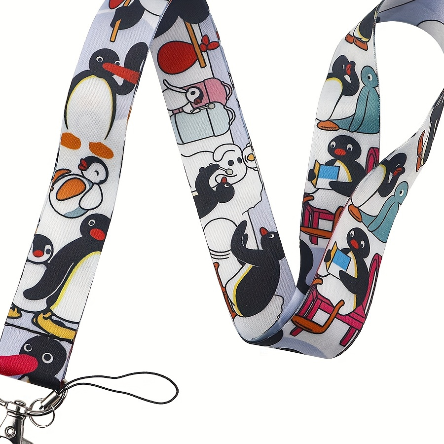 

1pc Cute Penguin Lanyard For Key Neck Strap Lanyards Id Badge Holder Keychain Key Holder Hang Rope Keyrings Accessories