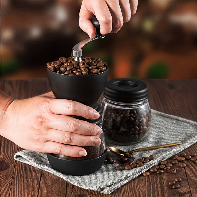 Hand-cranked Black Coffee Grinder - Manual Bean Grinder For Home Use - Small  Powder Grinder For Coffee Beans - Coffee Accessories - Temu