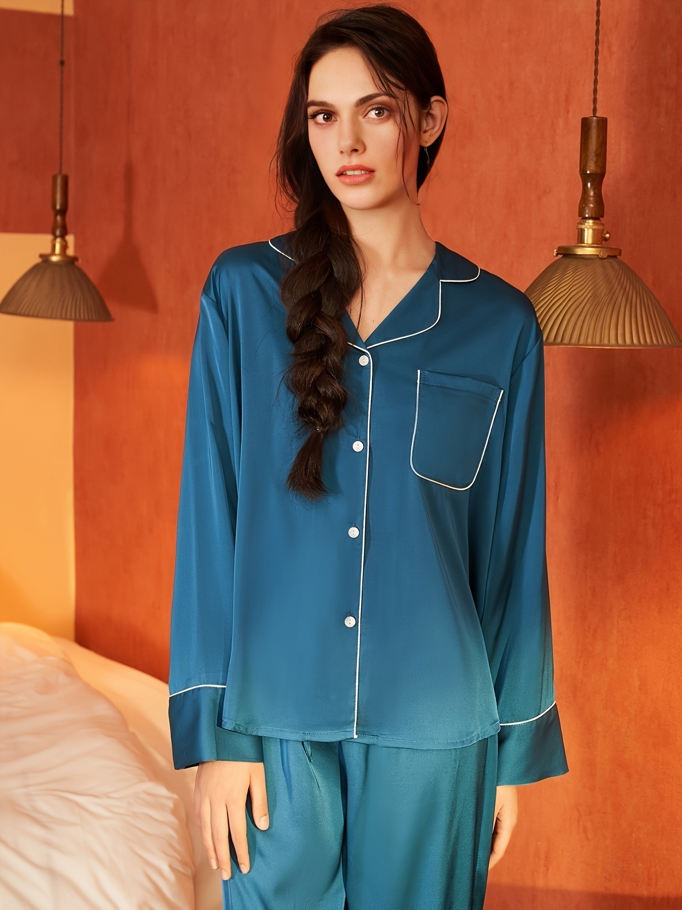 Girls Silk Satin Pajamas Set Soft Lightweight Button Top - Temu Canada