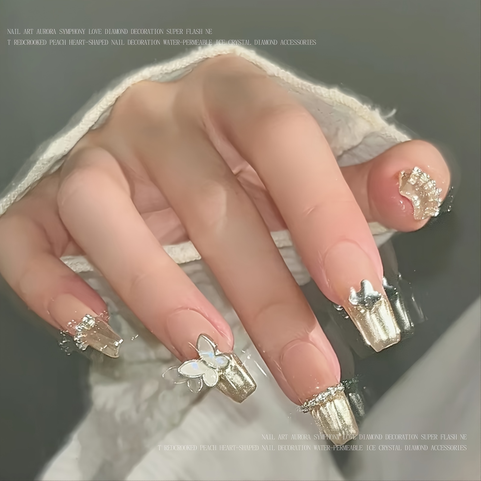 3d Nail Charms Bows Bow Knot Pearl Gems Nail Decorations For Nail ...