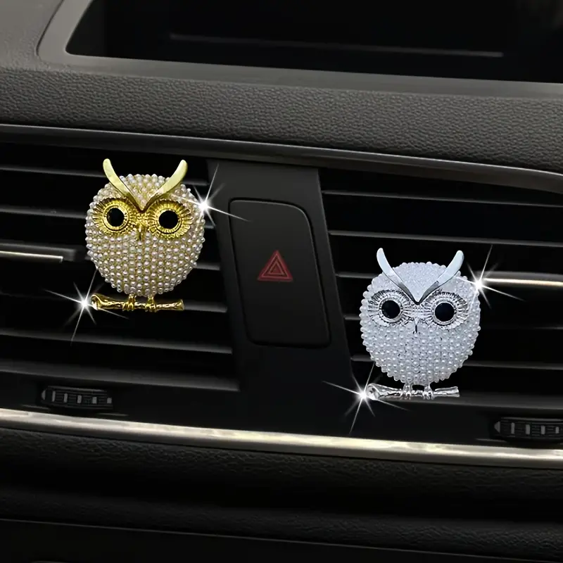 1pc Pearl Owl Car Decoration Car Air Freshener Auto Outlet Perfume Clip Car  Aroma Diffuser Car Accessories Auto Ornaments Gifts