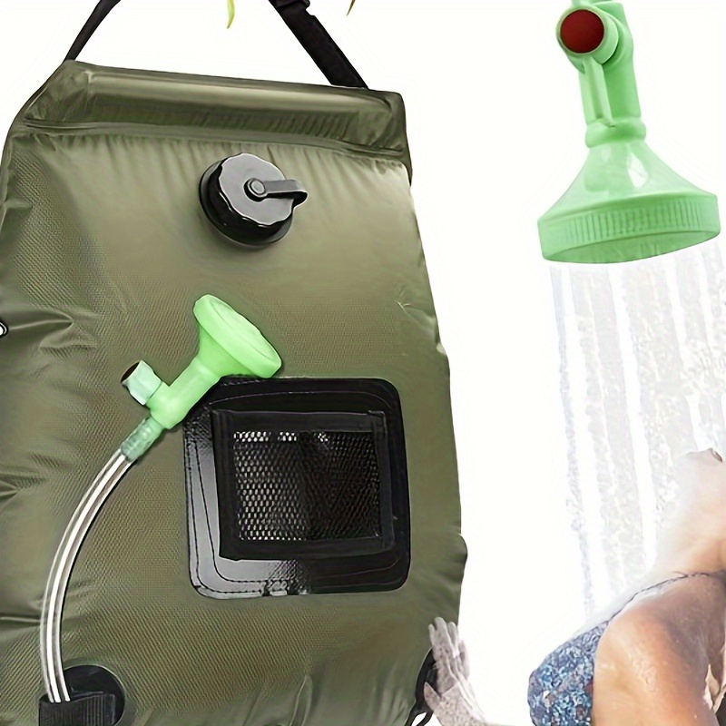 

Solar Heated Camping Shower Bag - Portable Bath Bag With Removable Hose And Switchable Shower Head For Outdoor Travel, Climbing, Hiking, Beach, And Swimming - Enjoy Warm Showers Anywhere!