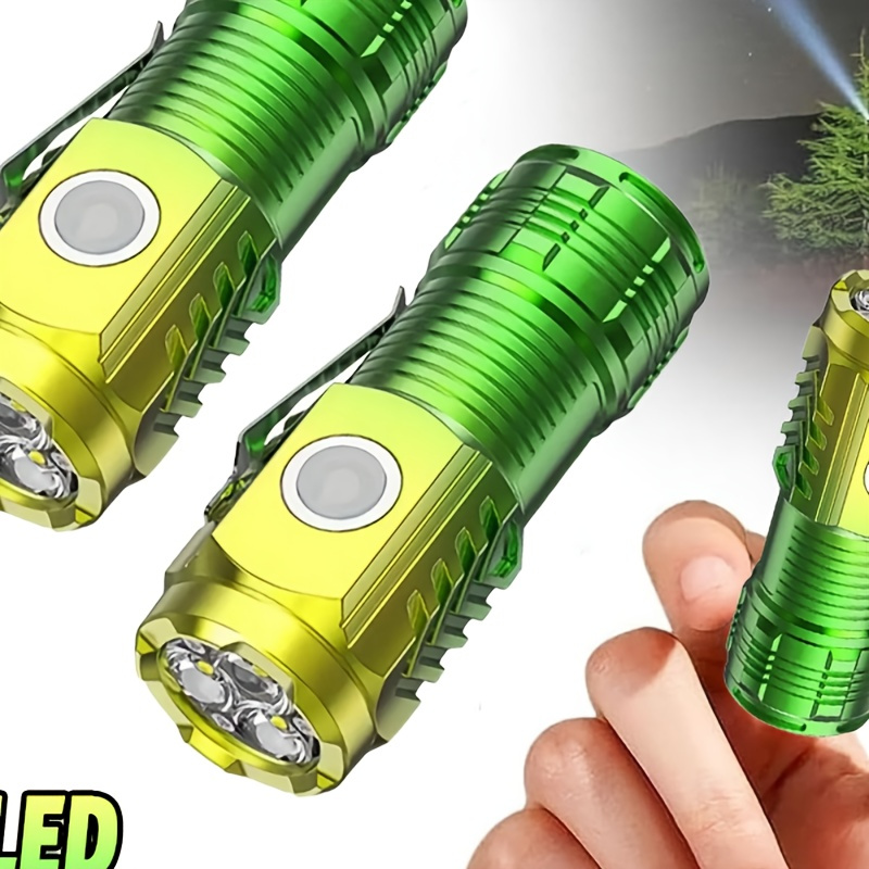 

3pcs Led Tail Magnet Flashlights - Usb Rechargeable, Portable & Bright Mini For Camping, Hiking, Walking | Multi-functional Emergency Light For Halloween & Christmas