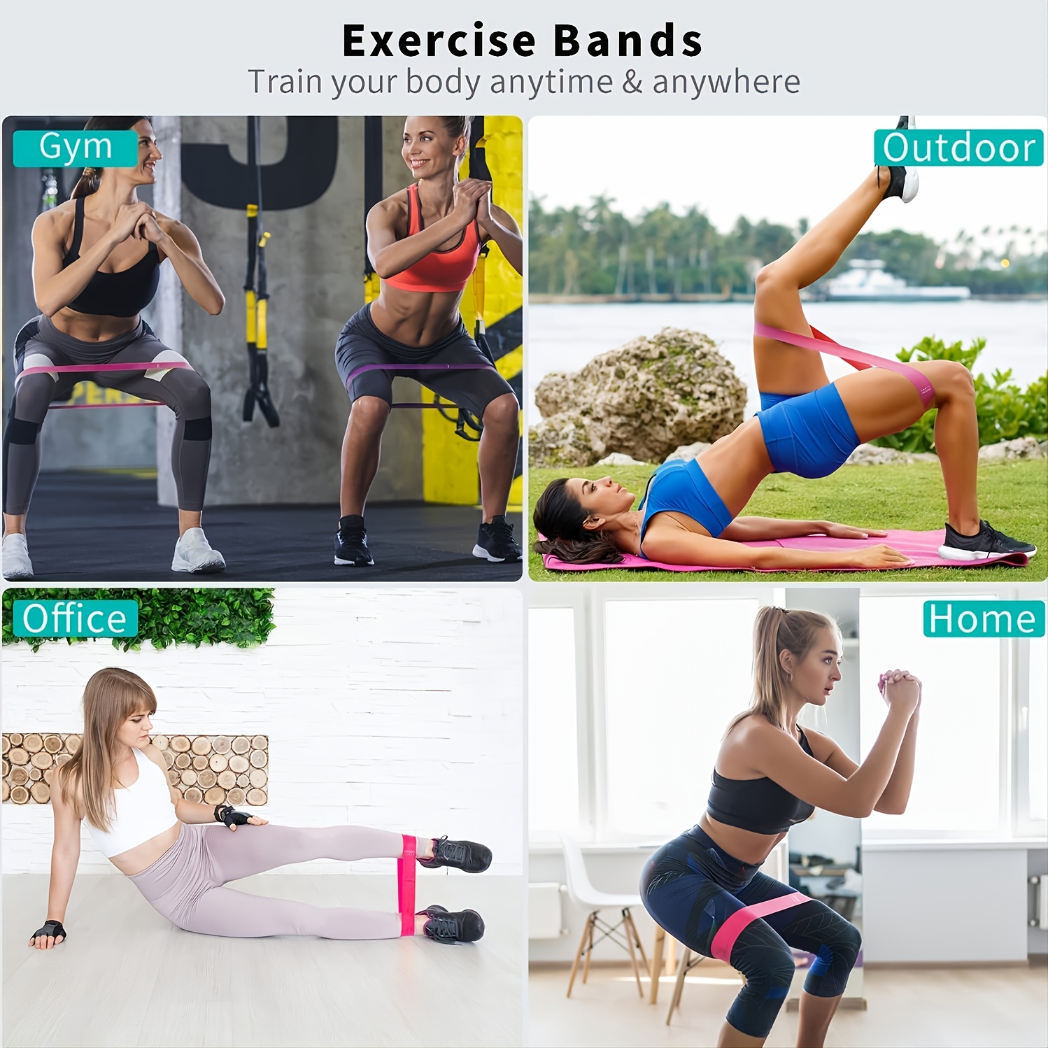 Bandas elásticas musculación Fitness, Set 5 Bandas – Cógelo Ya