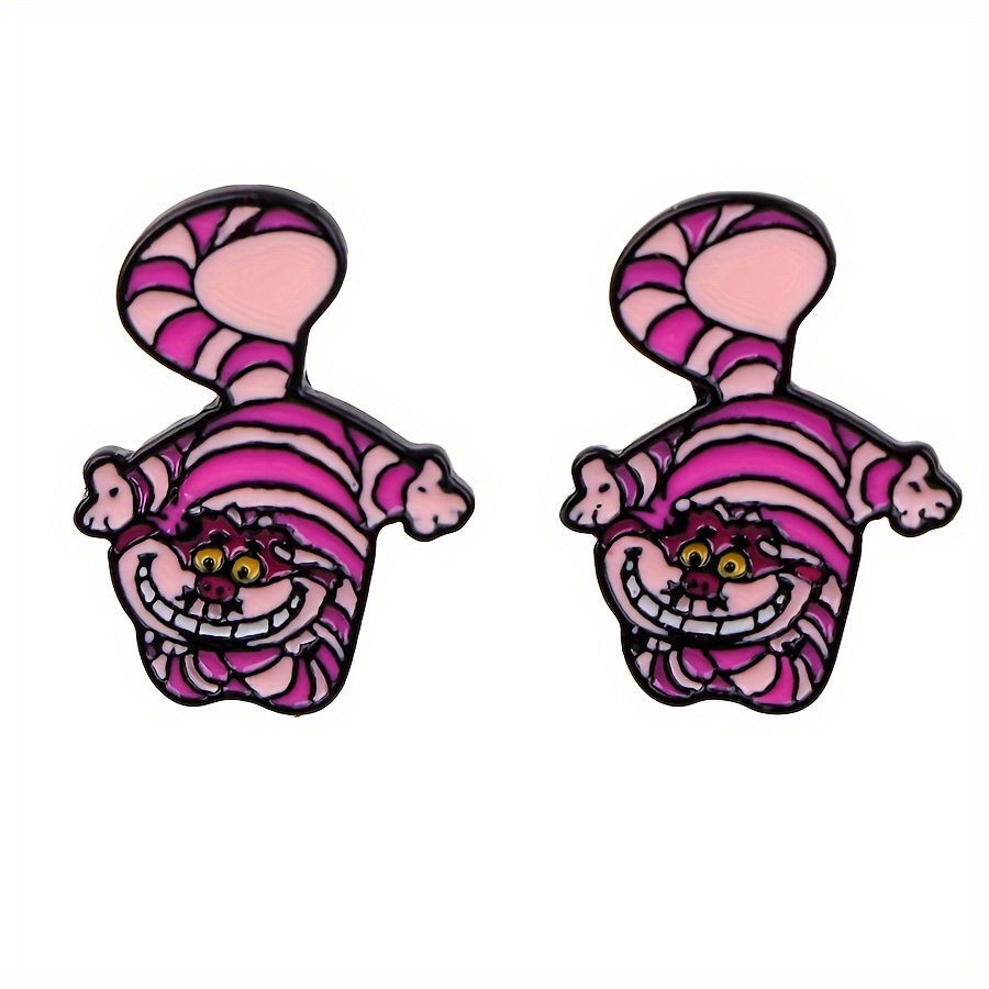 

Charming Cartoon Stud Earrings For Women - Cute Zinc Alloy With 316 Stainless Steel Posts, Perfect Daily Wear & Gift Idea