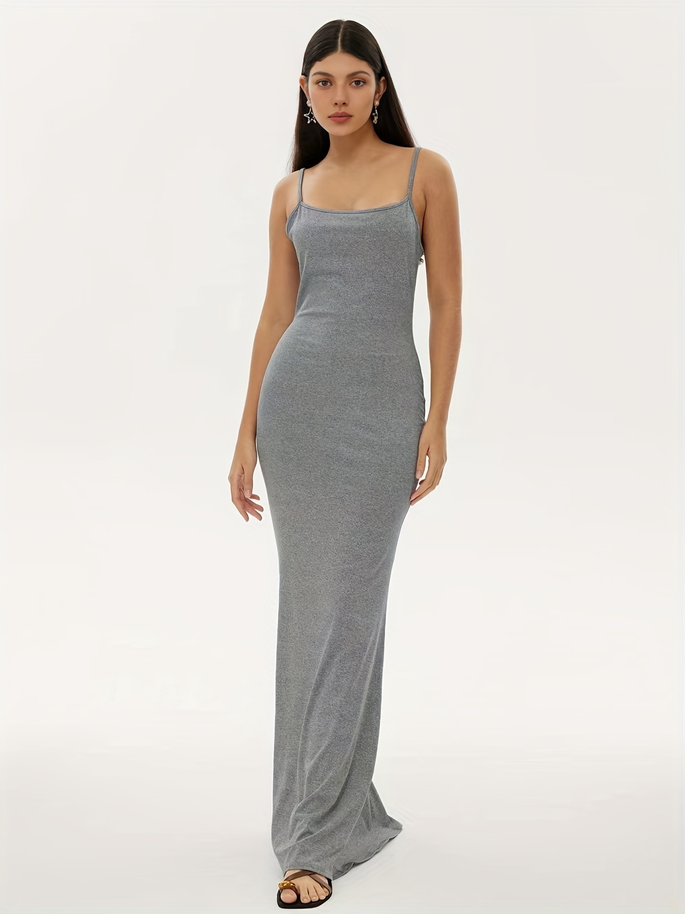 SKIMS Dress DUPE Satin Slip Sleeveless Backless Maxi Dress Y2k