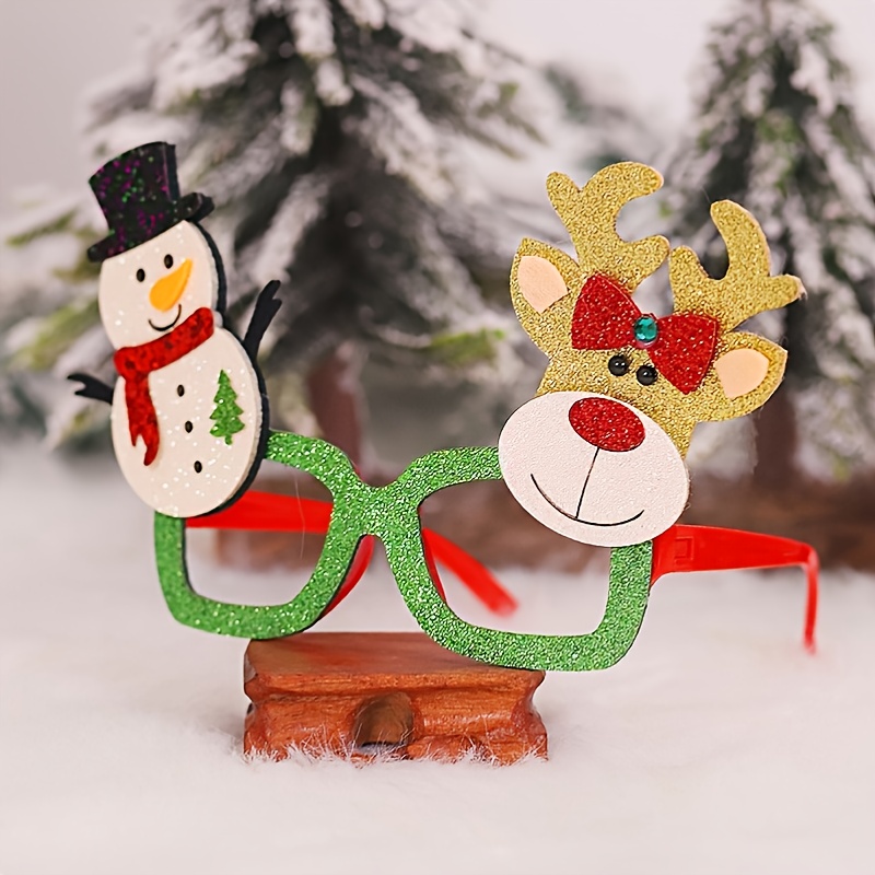 Christmas Santa Claus Eyeglasses Cartoon Fun Glasses Favors Costume  Accessory Party Decoration Gifts For Party