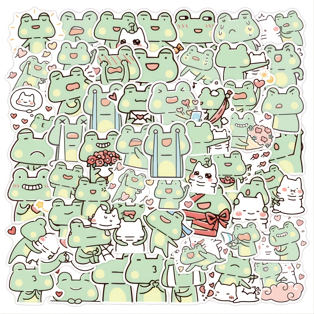 Home & Living :: Decals & Stickers :: 8 Pcs Frog Sticker Pack, Cute  Stickers, Frog Stickers