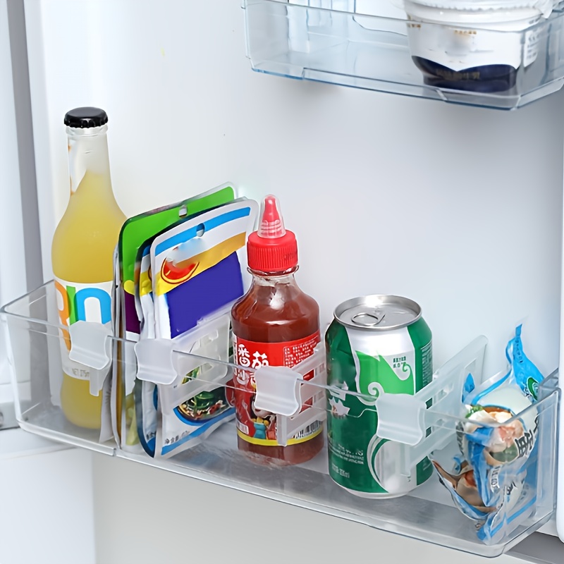 Plastic Refrigerator Dividers Organizer Adjustable Snap-on Storage