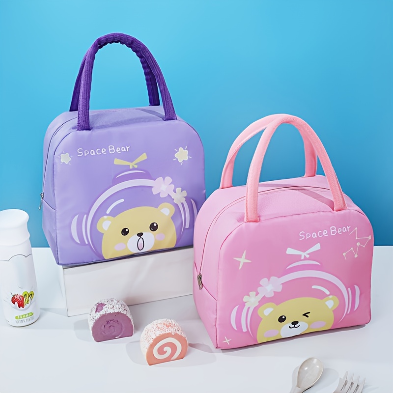 Bento Lunch Box Cloth Bag Bear Blue