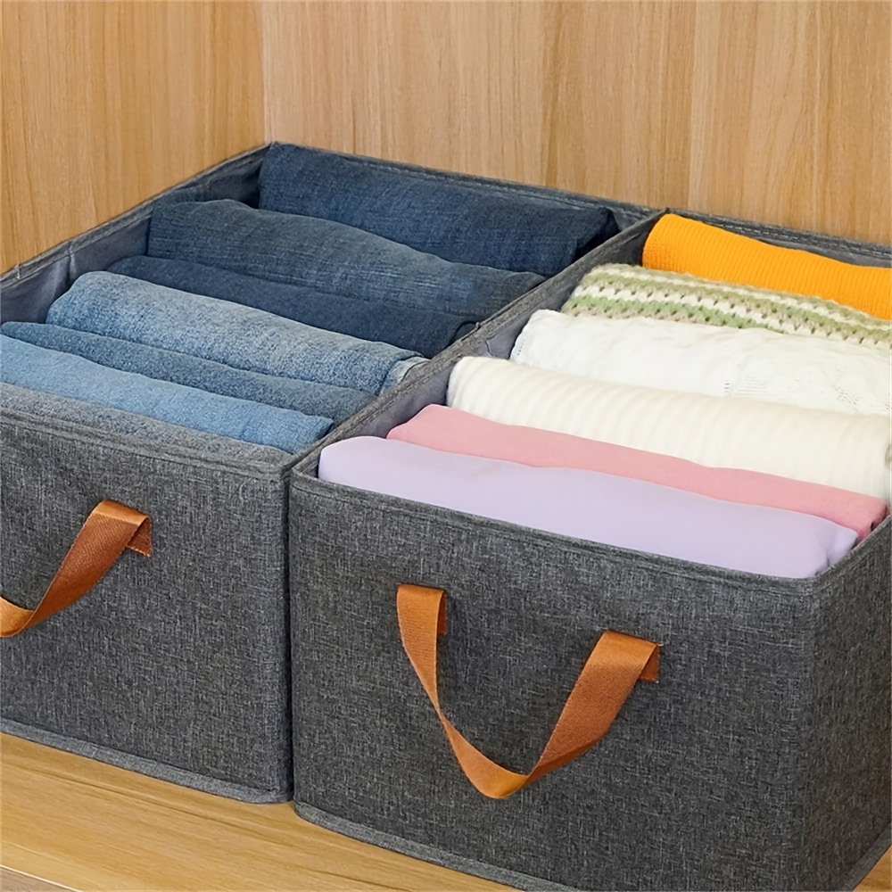 Household Large Drawer Type Double Handle Fabric Storage - Temu