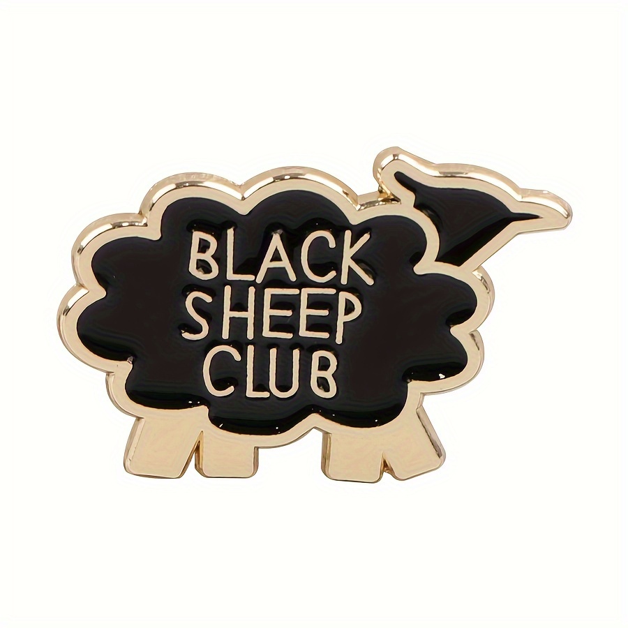 

Black Sheep Club Enamel Lapel Pin - Adorable Fashion Accessory For Women's Clothes And Gifts