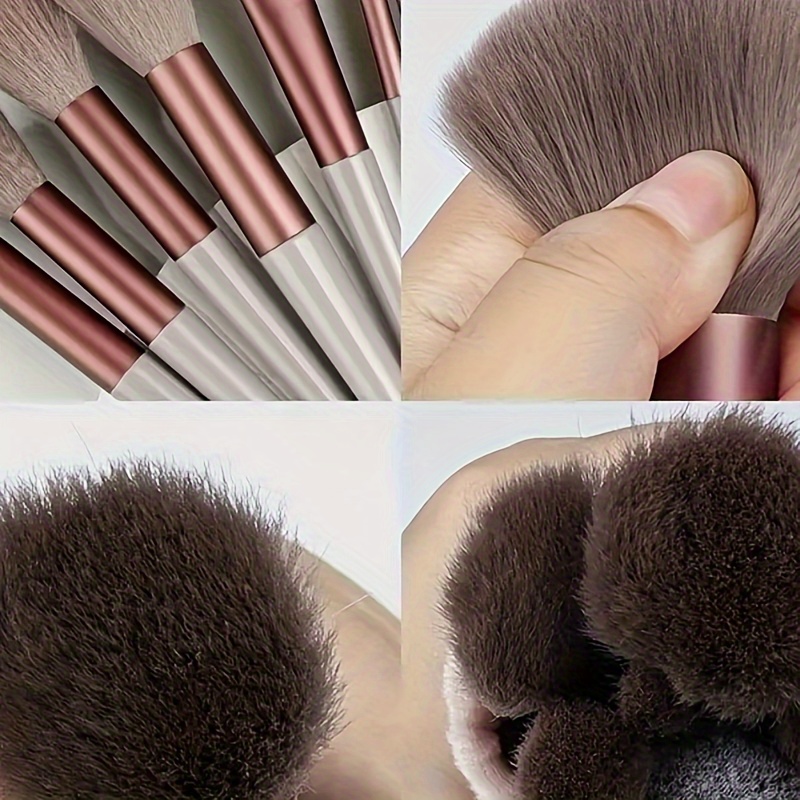 

13pcs Makeup Brush Set Soft Fluffy Professional Cosmetic Foundation Powder Eyeshadow Kabuki Blending Make Up Brush Beauty Tool With Bag Makeup Sponge For Makeup Beginner