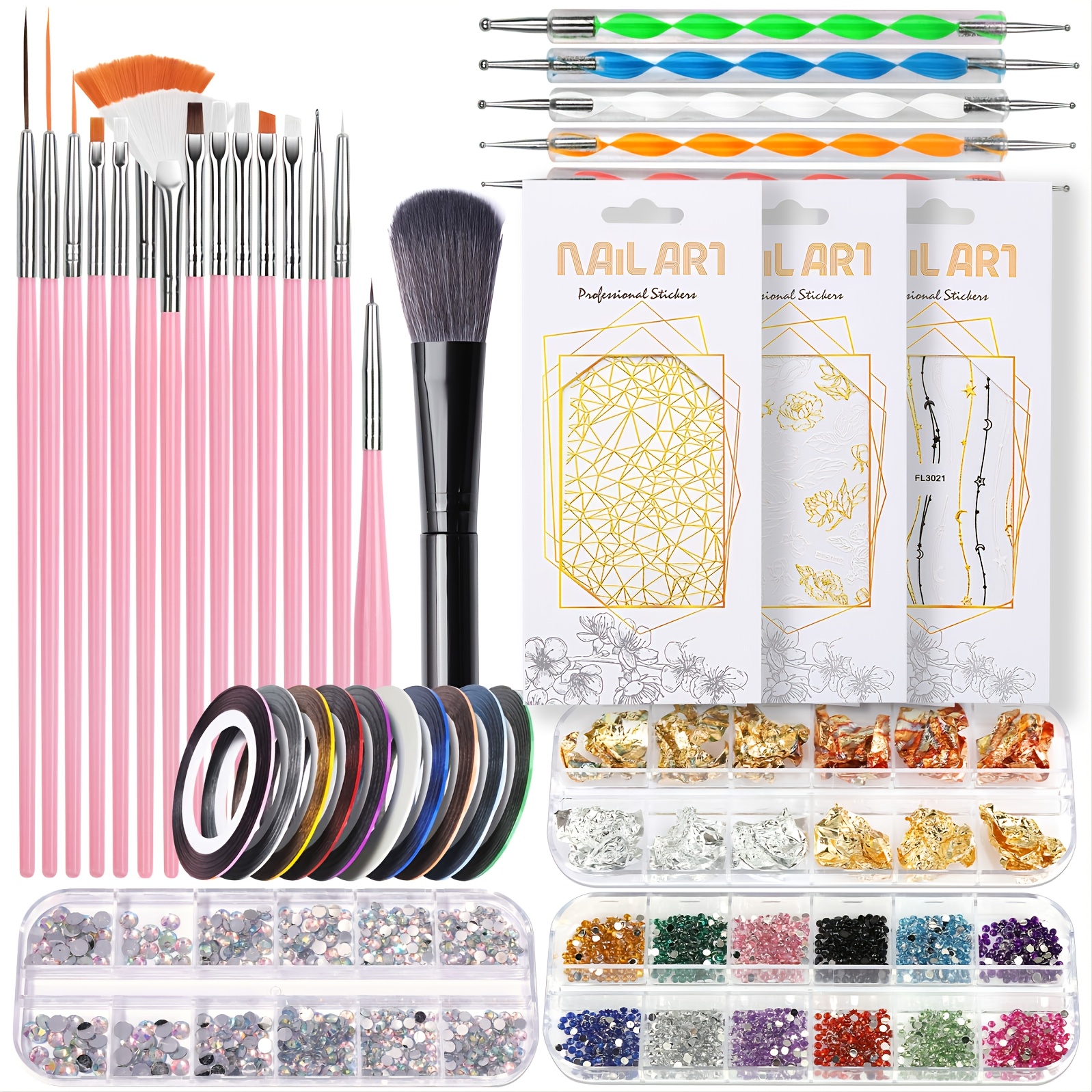 Pincel para Uñas Acrilicas, Kit de herramientas de uñas Juego de diseño de  arte de uñas herramientas de manicura Nail Art pinceles para pintar -  31piezas : : Belleza