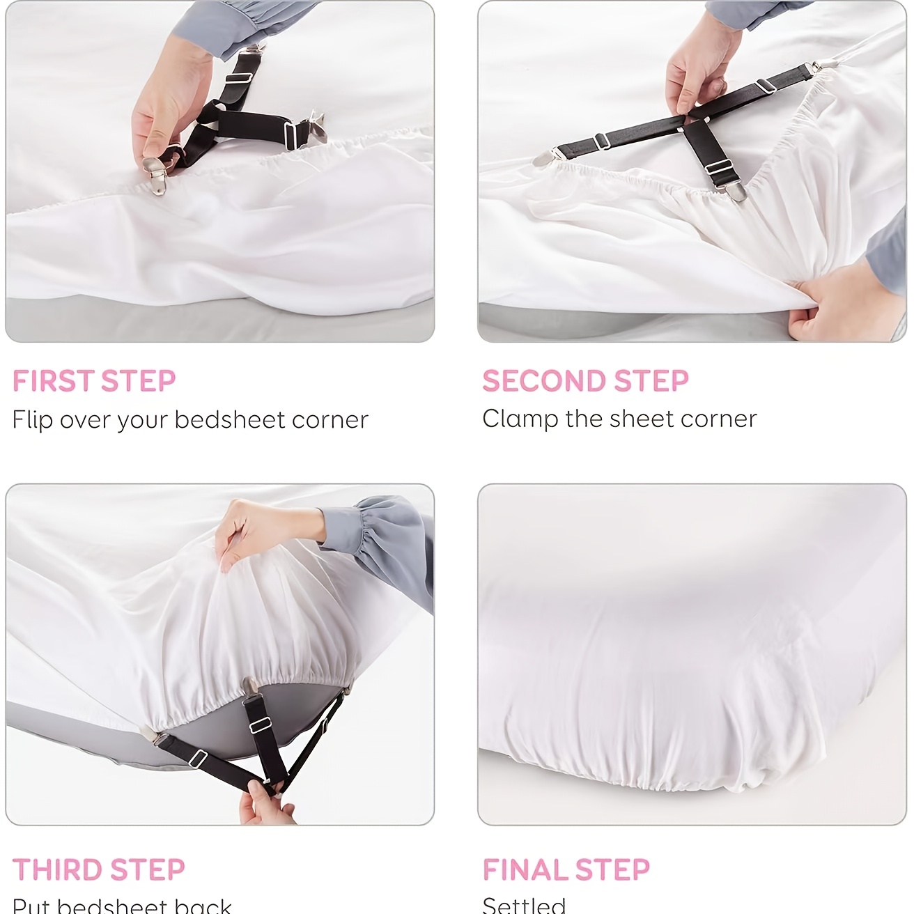Bed Sheet Clips by Ray Tour - How to Keep Your Fitted Sheet in Place