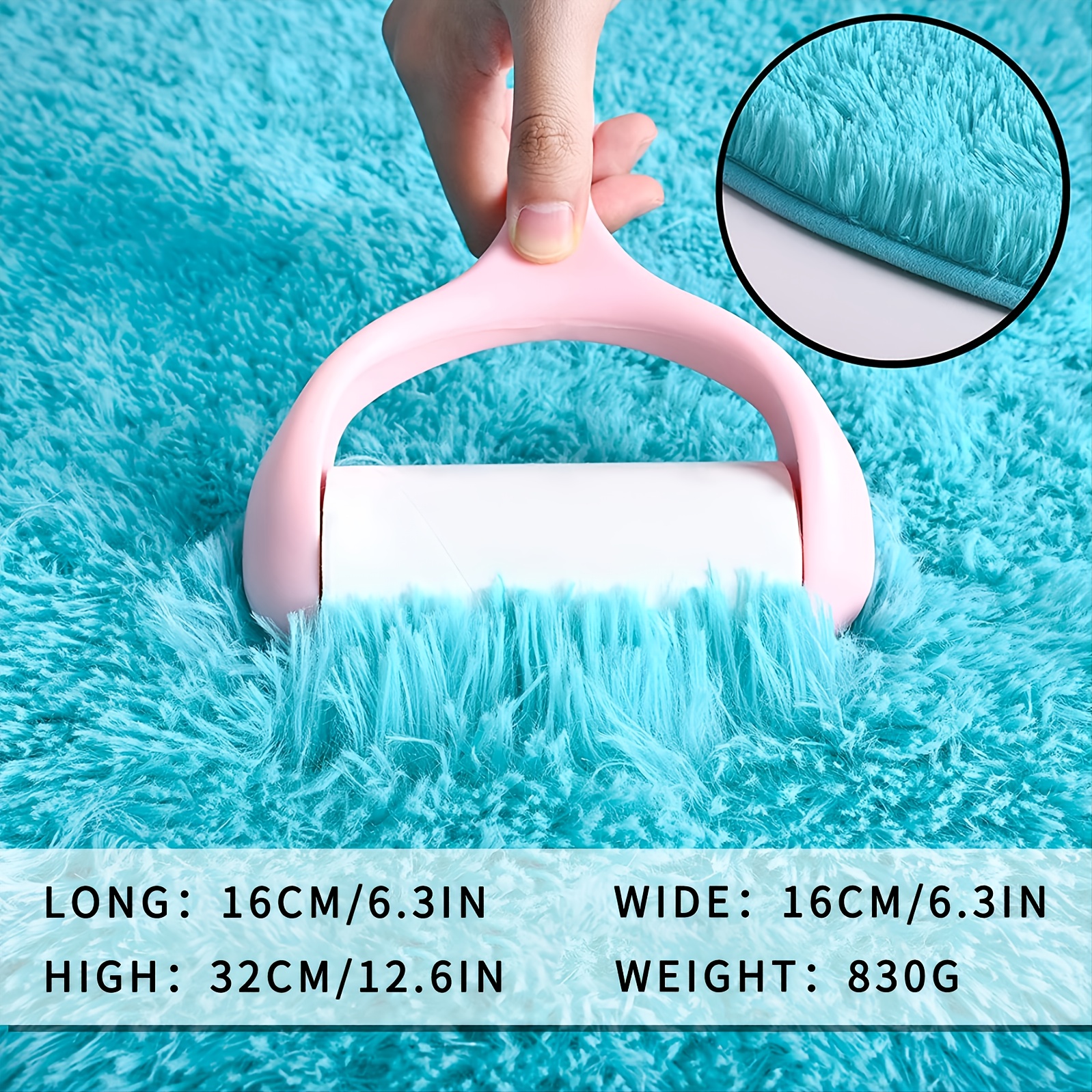Soft Blue Small Carpet Cleaning Brush