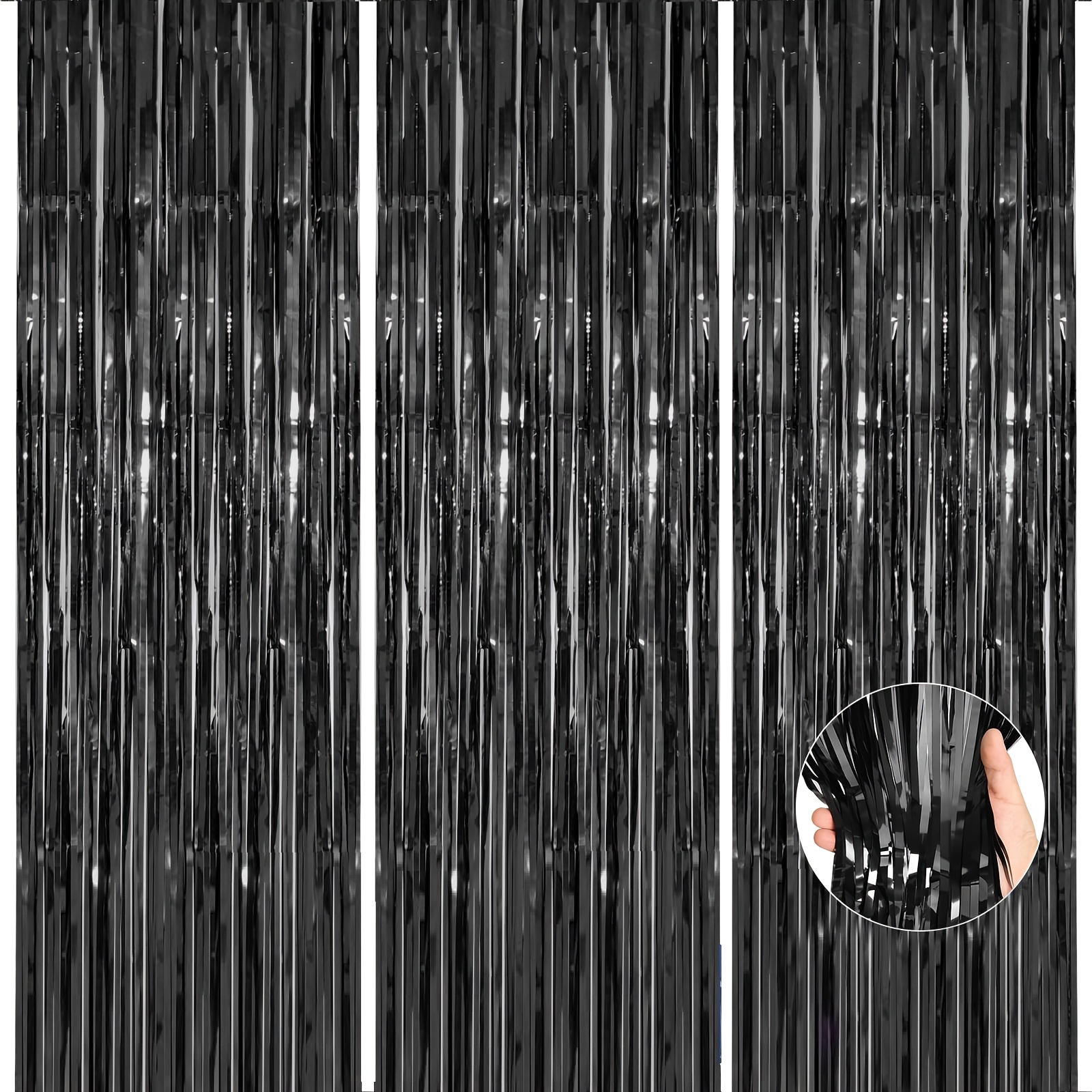 Black Foil Fringe Curtains Party Streamers Door Streamer Black Party  Decorations Photo Booth For Halloween Holiday Celebration Party Decoration  Supplies - Temu Lithuania