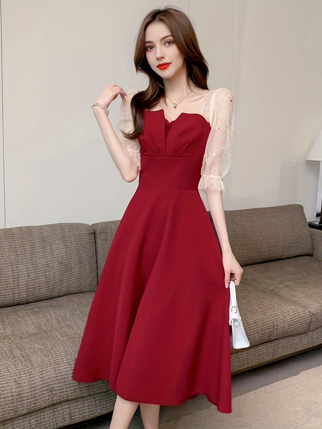 Red Bridesmaid Dresses Petite A Line Wedding Dress Bridesmaid