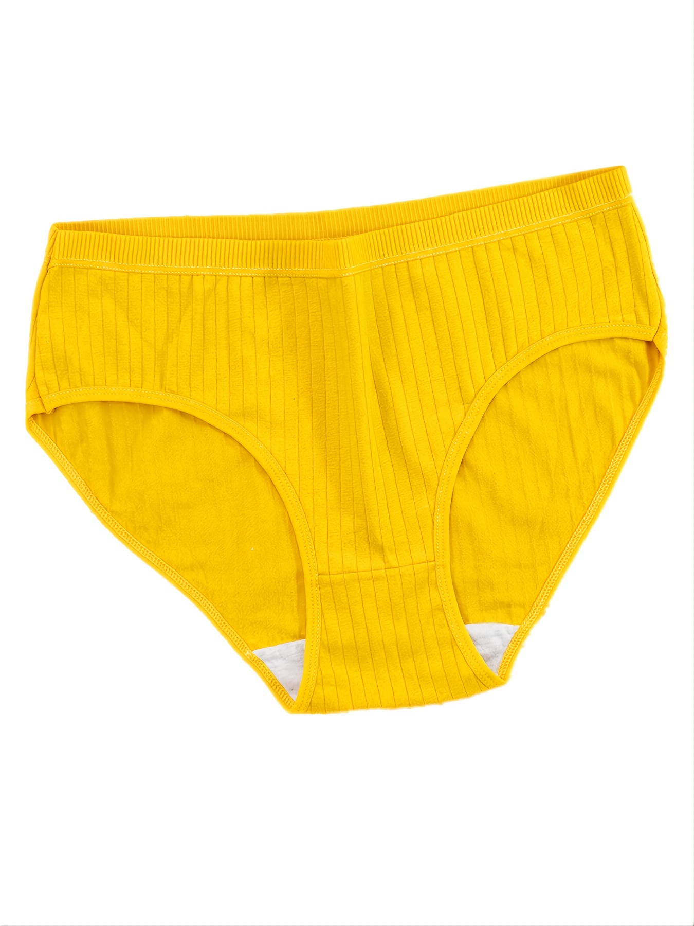 2-Pack Women Cotton Middle Waist Soft Briefs Full Coverage Plus Size  Panties Underpants Stretch Briefs 